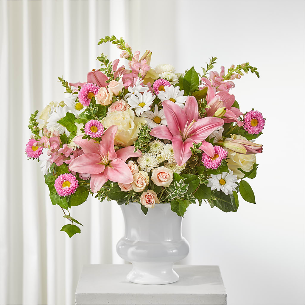 Empathetic Blooms Urn Arrangement – Rosasxyasmin, Phoenix AZ