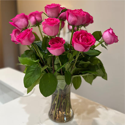 Long Stem Pink Rose Bouquet –  Rosasxyasmin, Peoria AZ
