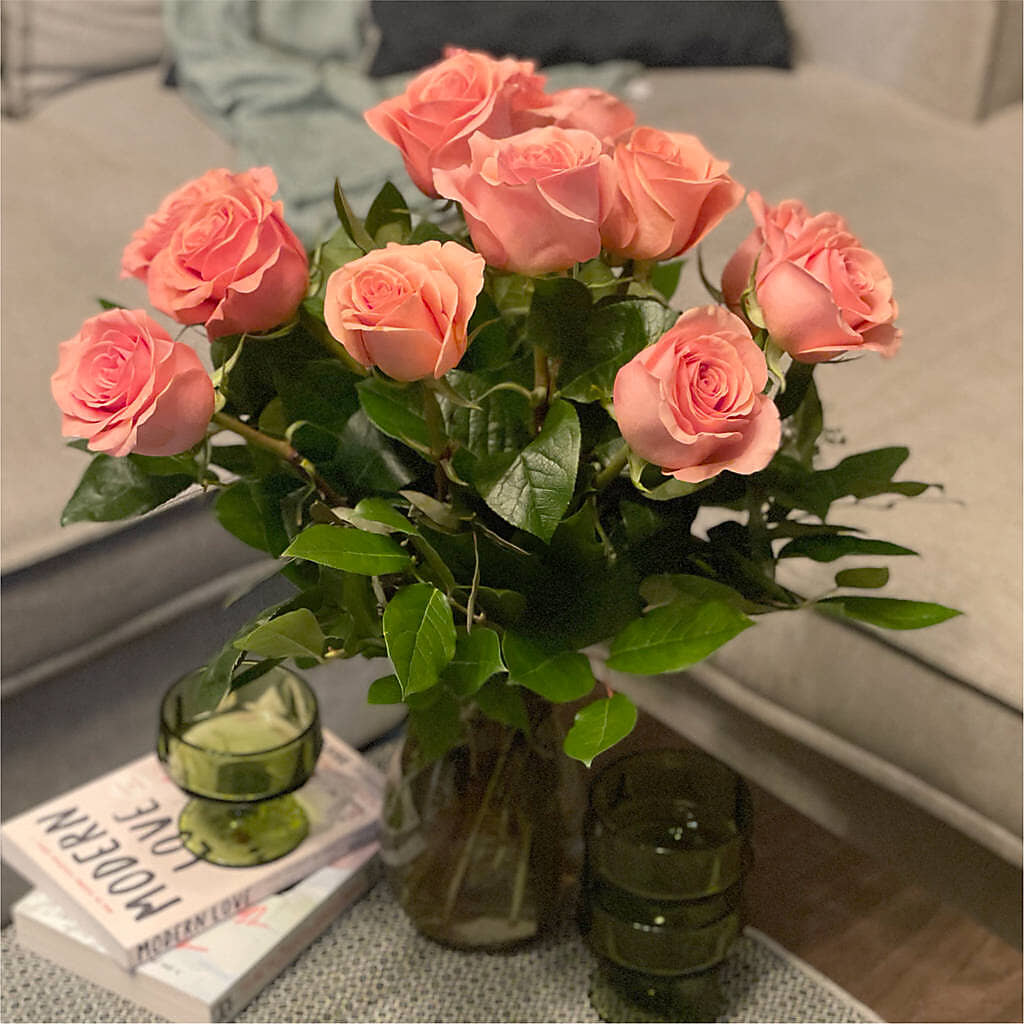 Long Stem Pink Rose Bouquet –  Rosasxyasmin, Peoria AZ