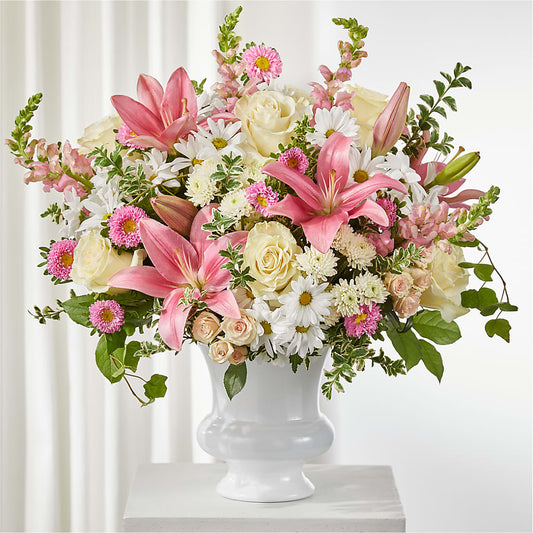 Empathetic Blooms Urn Arrangement –  Rosasxyasmin, Phoenix AZ