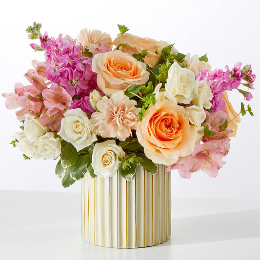 Paradise Bouquet with Ivory Vase –  Rosasxyasmin, Phoenix AZ