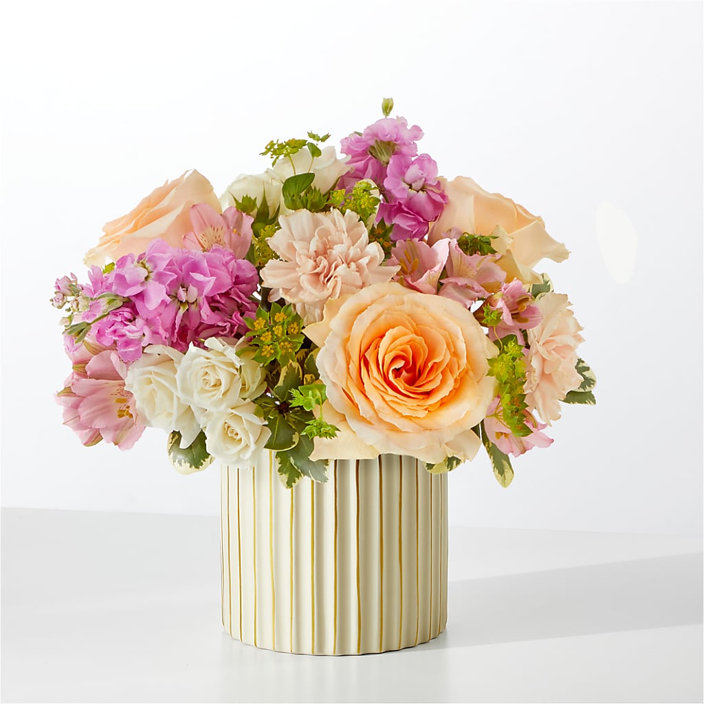 Paradise Bouquet with Ivory Vase –  Rosasxyasmin, Phoenix AZ