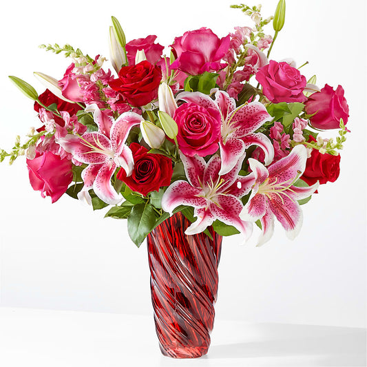 Always You Bouquet with Luxe Swirl Vase –  Rosasxyasmin, Phoenix AZ