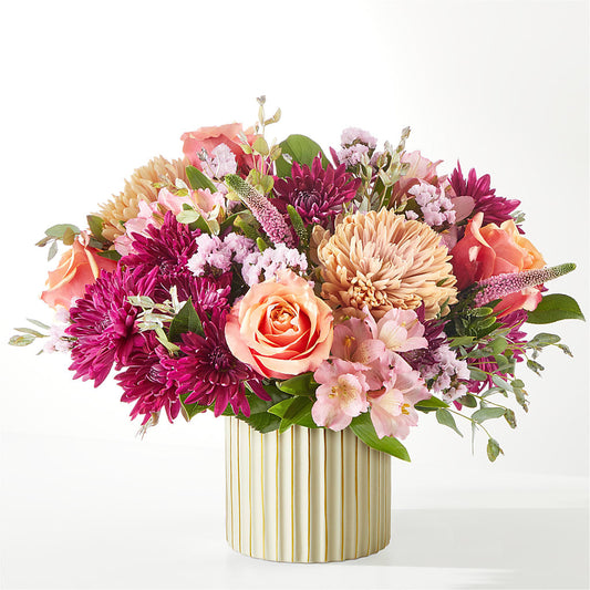 Berry Cobbler Bouquet with Ivory Vase –  Rosasxyasmin, Peoria AZ