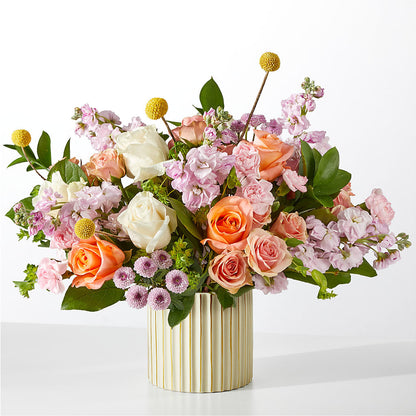 French Market Bouquet with Ivory Vase –  Rosasxyasmin, Phoenix AZ