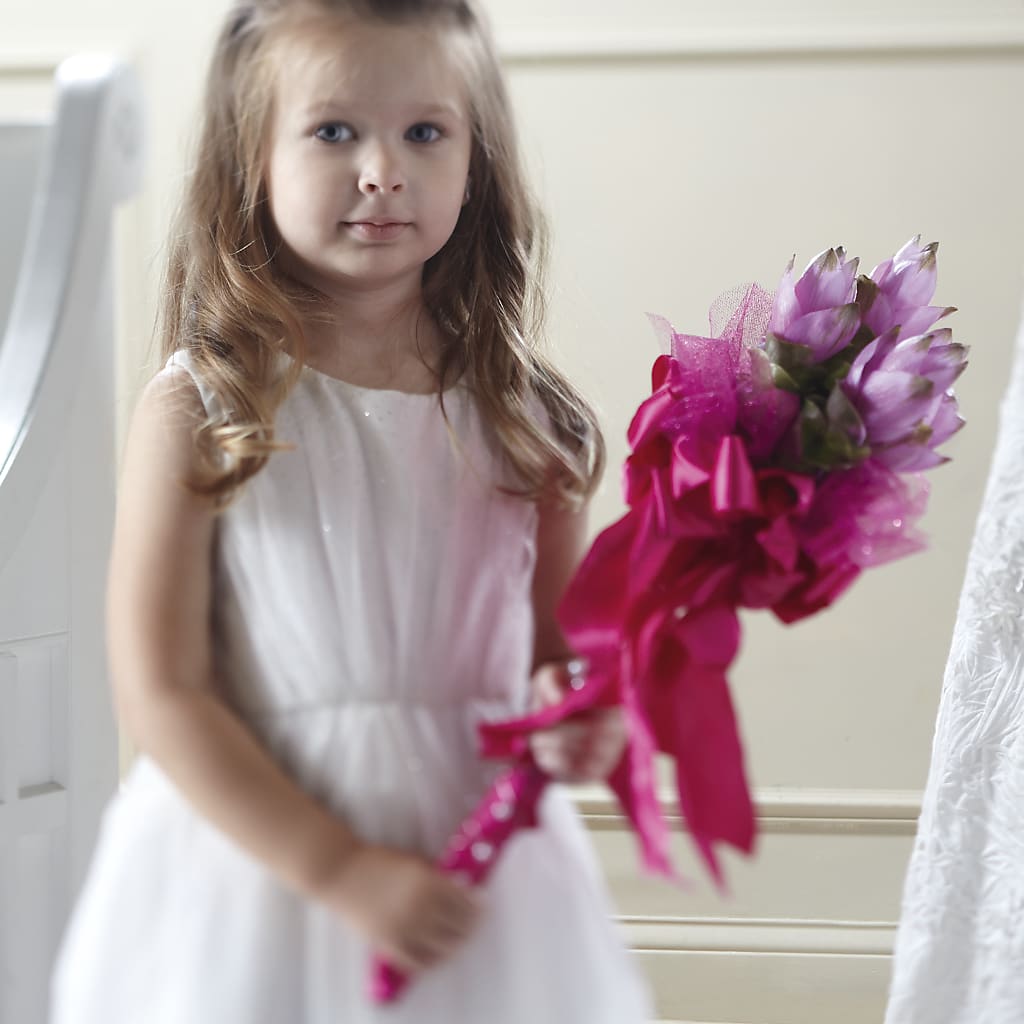 Sparkle Pink Flower Girl Bouquet –  Rosasxyasmin, Phoenix AZ