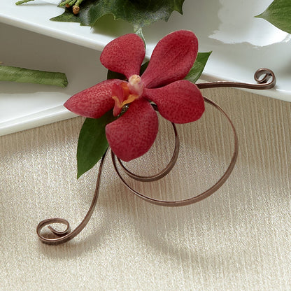 Red Mokara Boutonniere –  Rosasxyasmin, Phoenix AZ